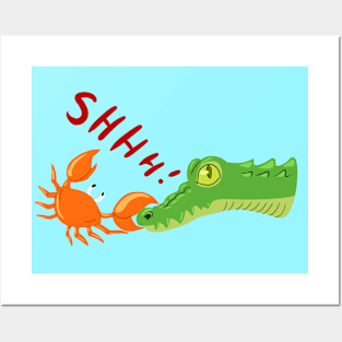 Crab Croc Shh Posters and Art